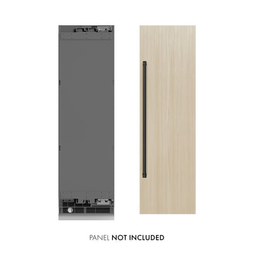ZLINE 24 in. Column Refrigerator 12.5 cu. ft. Panel Ready Graphite Gray Interior Matte Black Accents (RBCRVZ-24-MB)