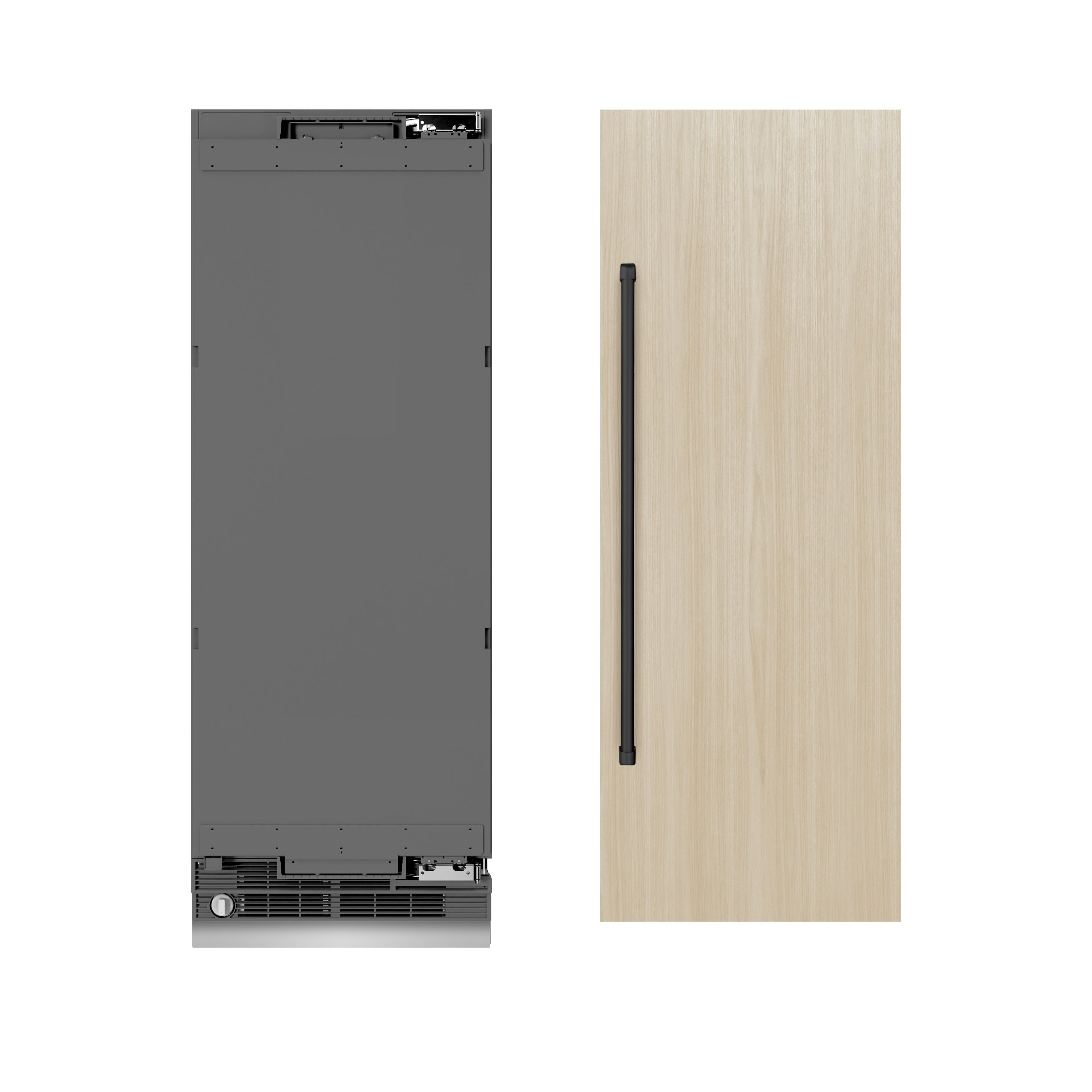 ZLINE 24 in. Column Refrigerator 12.5 cu. ft. Stainless Steel Graphite Gray Interior (RCRV-304-24)