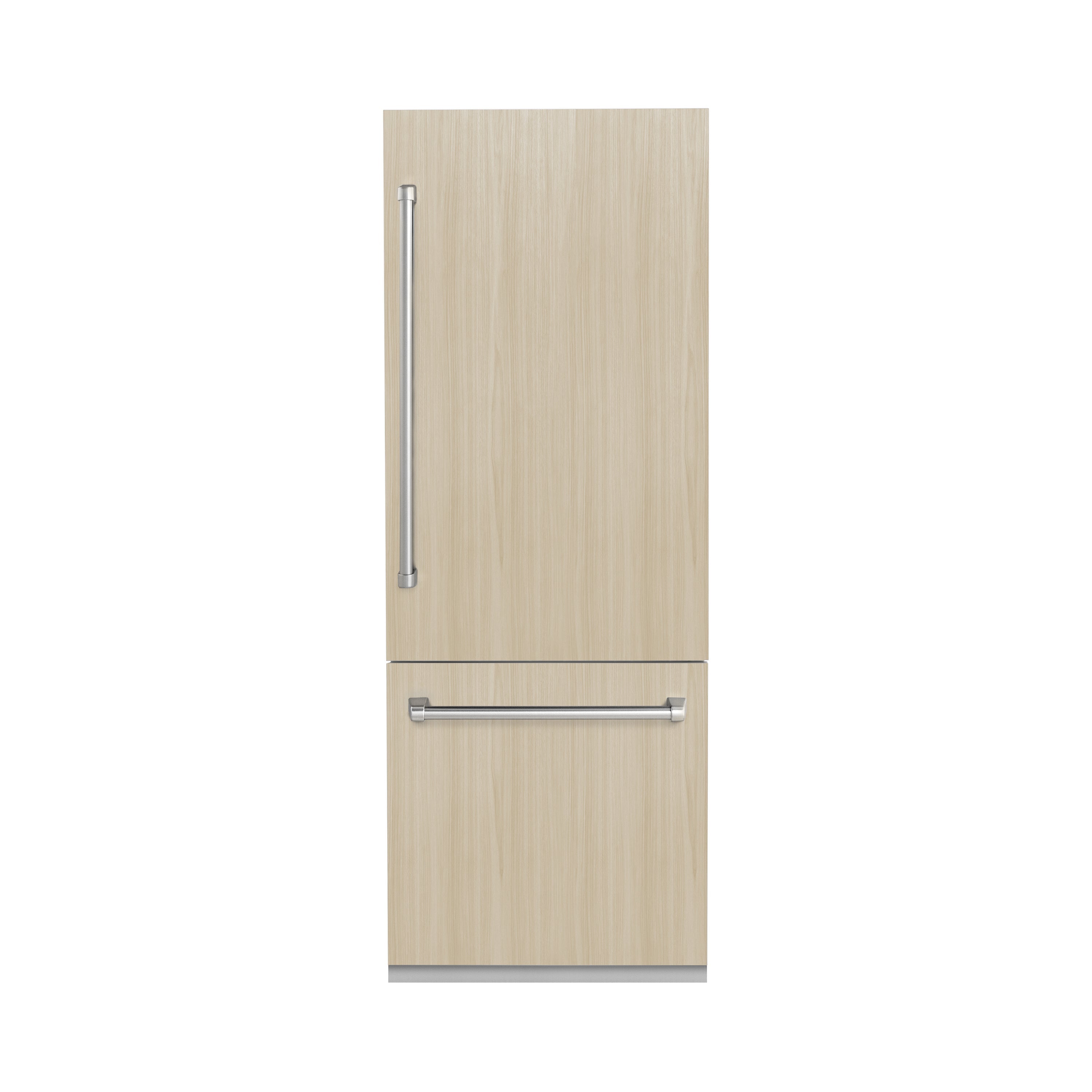 ZLINE 30 in Panel Ready Built-In Bottom Freezer Refrigerator 16.1 cu. ft. Water Dispenser Ice Maker Graphite Gray Interior (GRBIV-30)