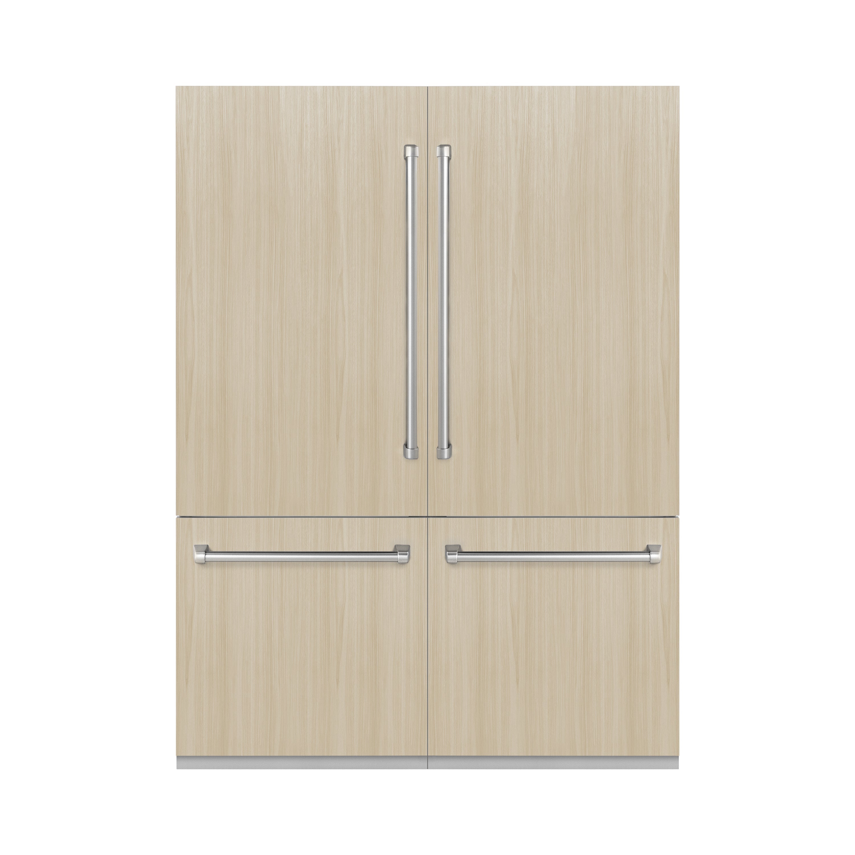 ZLINE 60 in. French Door Built-In Bottom Freezer Refrigerator, Panel Ready, 32.2 Cu. Ft., Water Dispensers, Ice Makers, Graphite Gray Interior (GRBIV-60)