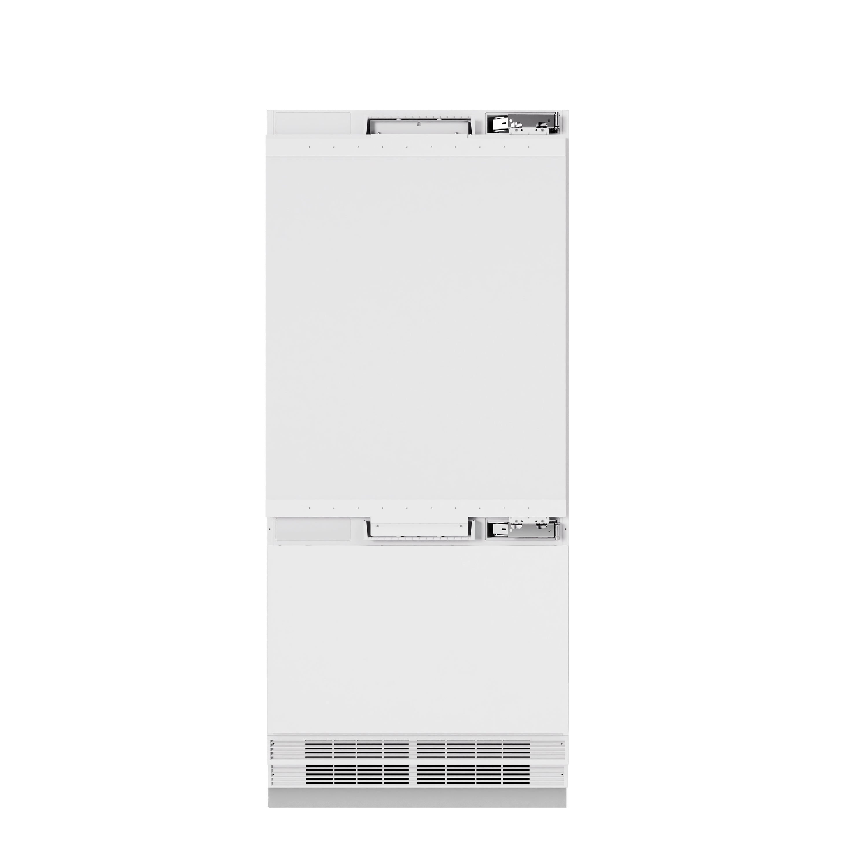 ZLINE 36 in Built-In Bottom Freezer Refrigerator 19.8 cu. ft. Panel Ready Water Dispenser Ice Maker Polished Gold Accents (RBITZ-36-G)