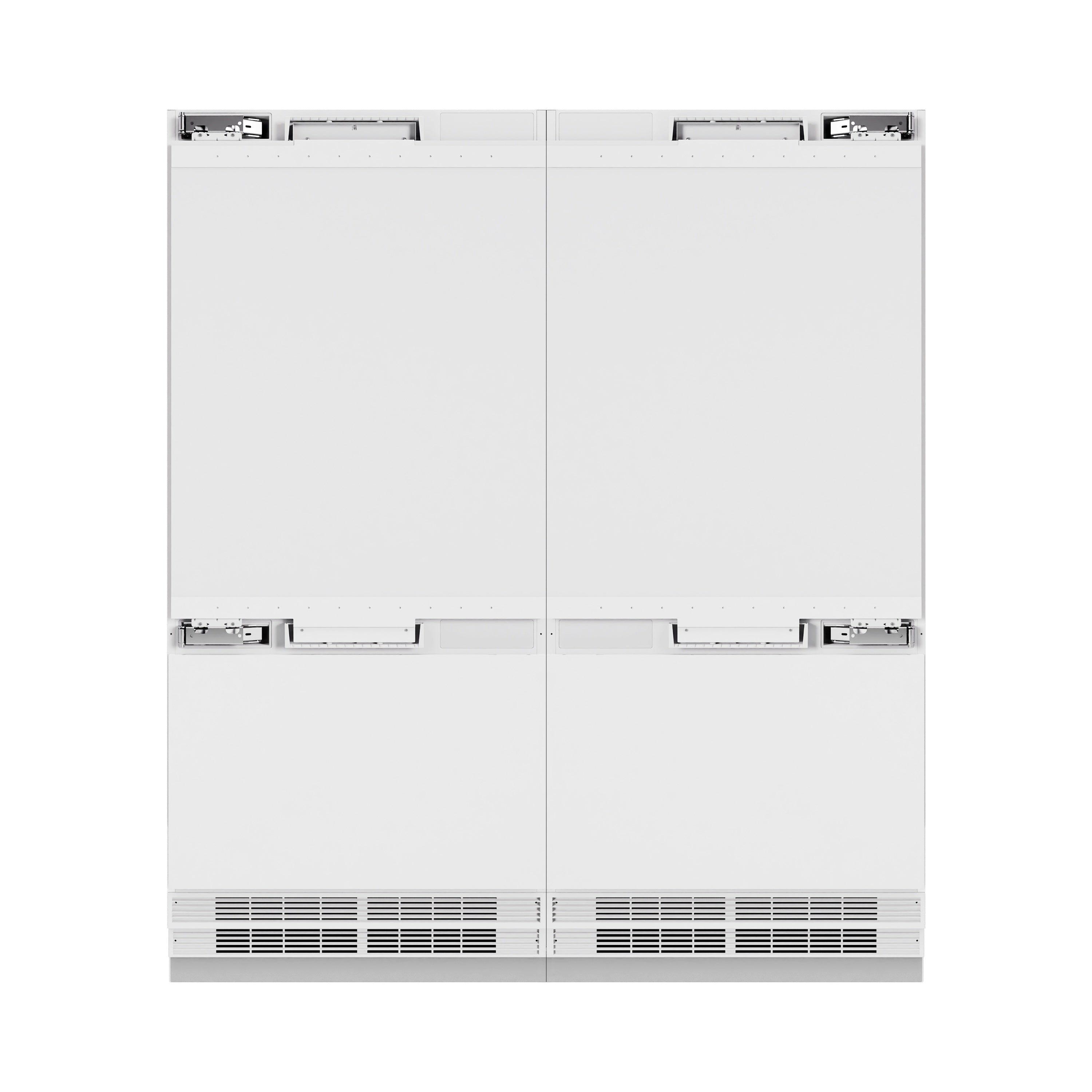 ZLINE 72 in. Panel Ready French Door Built-In Bottom Freezer Refrigerator 39.6 cu. ft. with Water Dispensers, Ice Makers, Champagne Bronze Accents (RBITZ-72-CB)