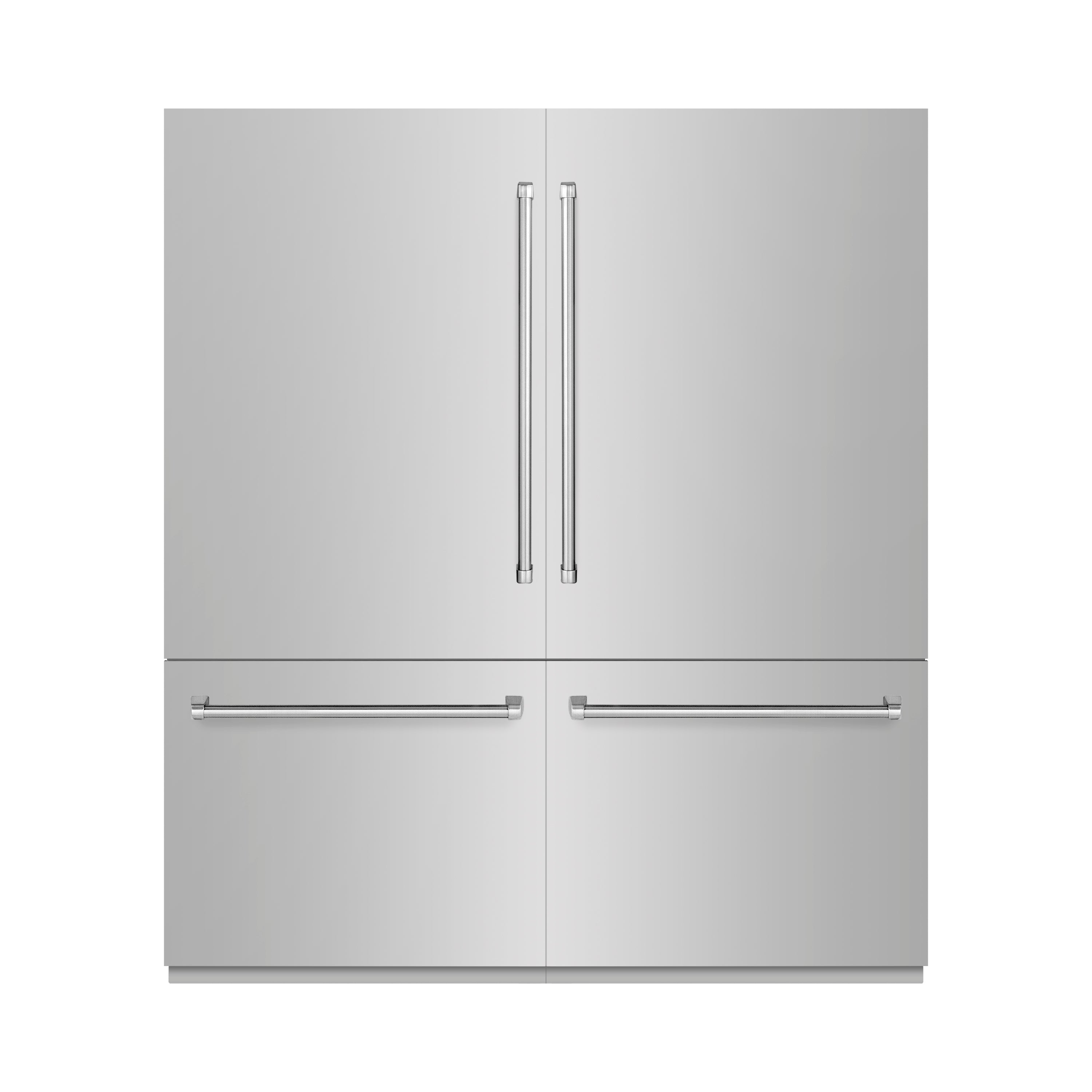 ZLINE 72 in. French Door Built-In Bottom Freezer Refrigerator 39.6 Cu. Ft. with Water Dispensers and Ice Makers Stainless Steel (RBIT-304-72)