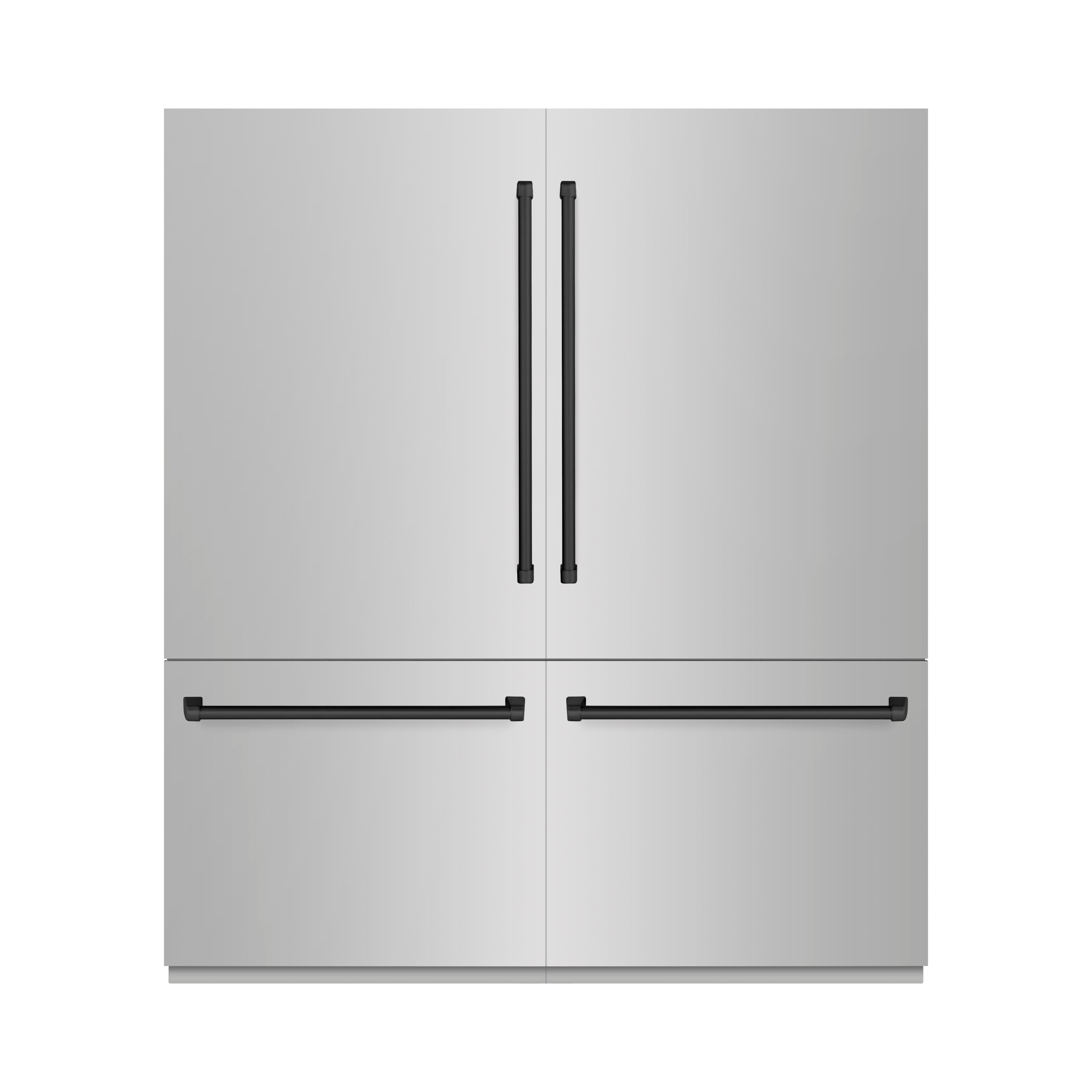 ZLINE 72 Inch French Door Built-In Bottom Freezer Refrigerator 39.6 Cu. Ft. with Water Dispensers, Ice Makers, Matte Black Accents (RBITZ-304-72MB)