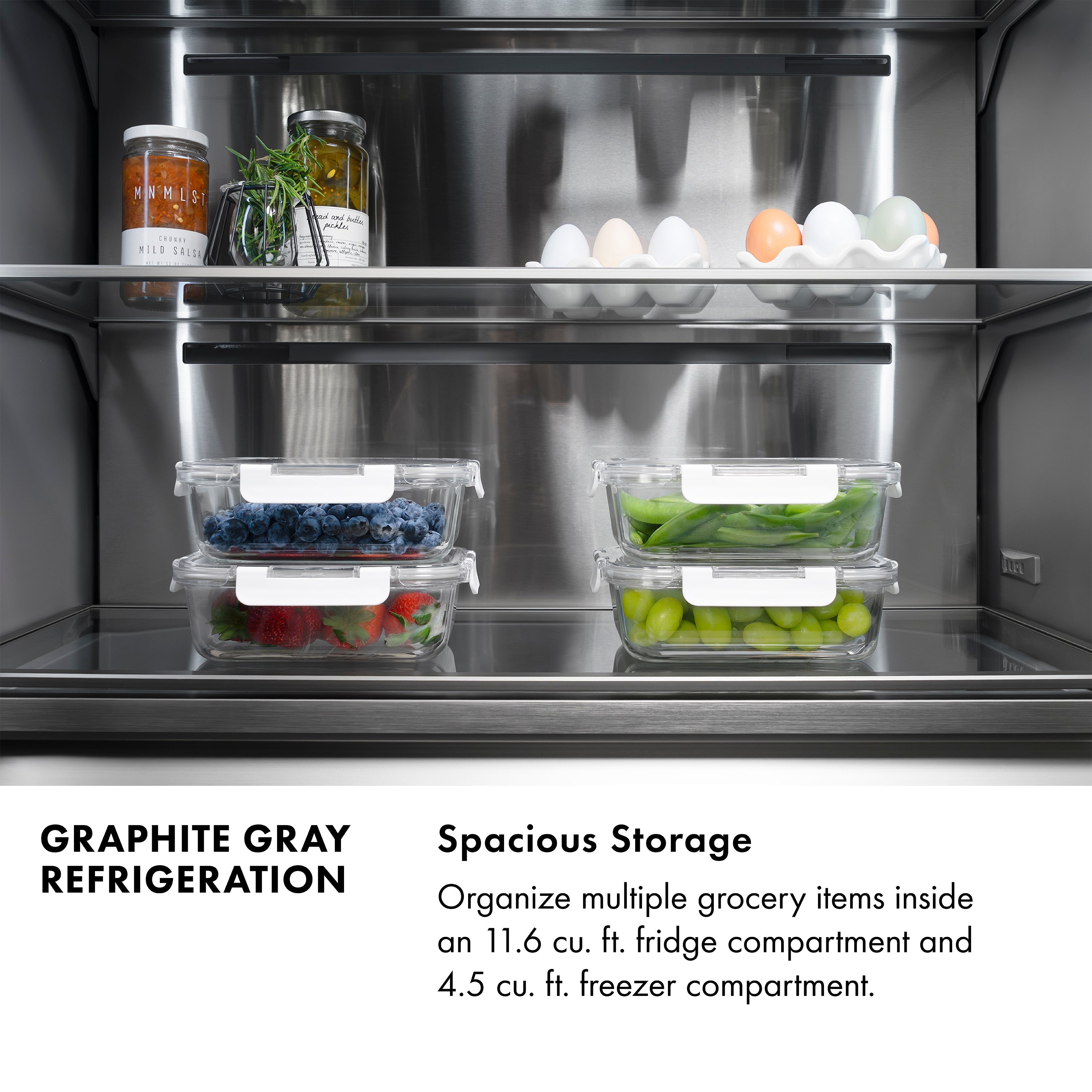 ZLINE 30 in. Built-In Bottom Freezer Refrigerator 16.1 cu. ft. Water Dispenser, Ice Maker, Stainless Steel, Graphite Gray Interior, Polished Nickel Helix Handles (GRBIVZ-30430KPN)