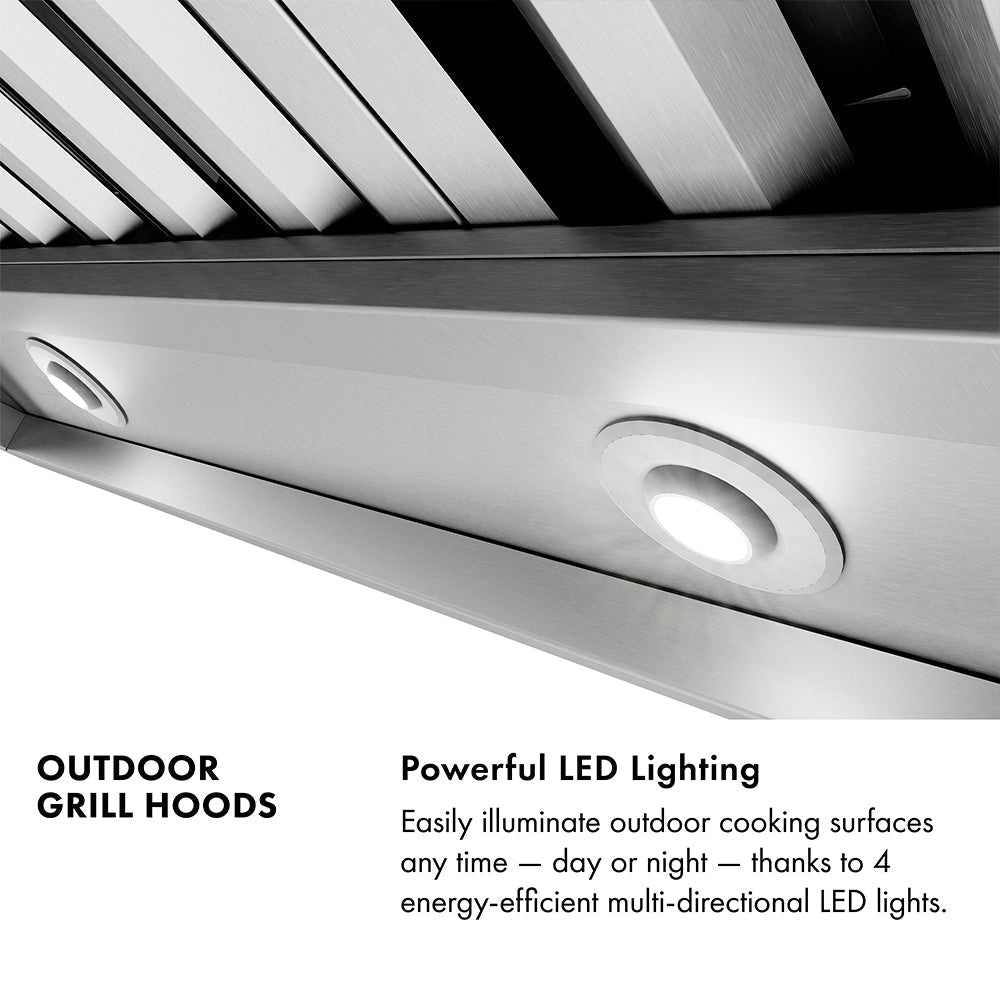 ZLINE 60 in. Island Mount Outdoor Grill Hood, 2000 CFM (GOi2-60)