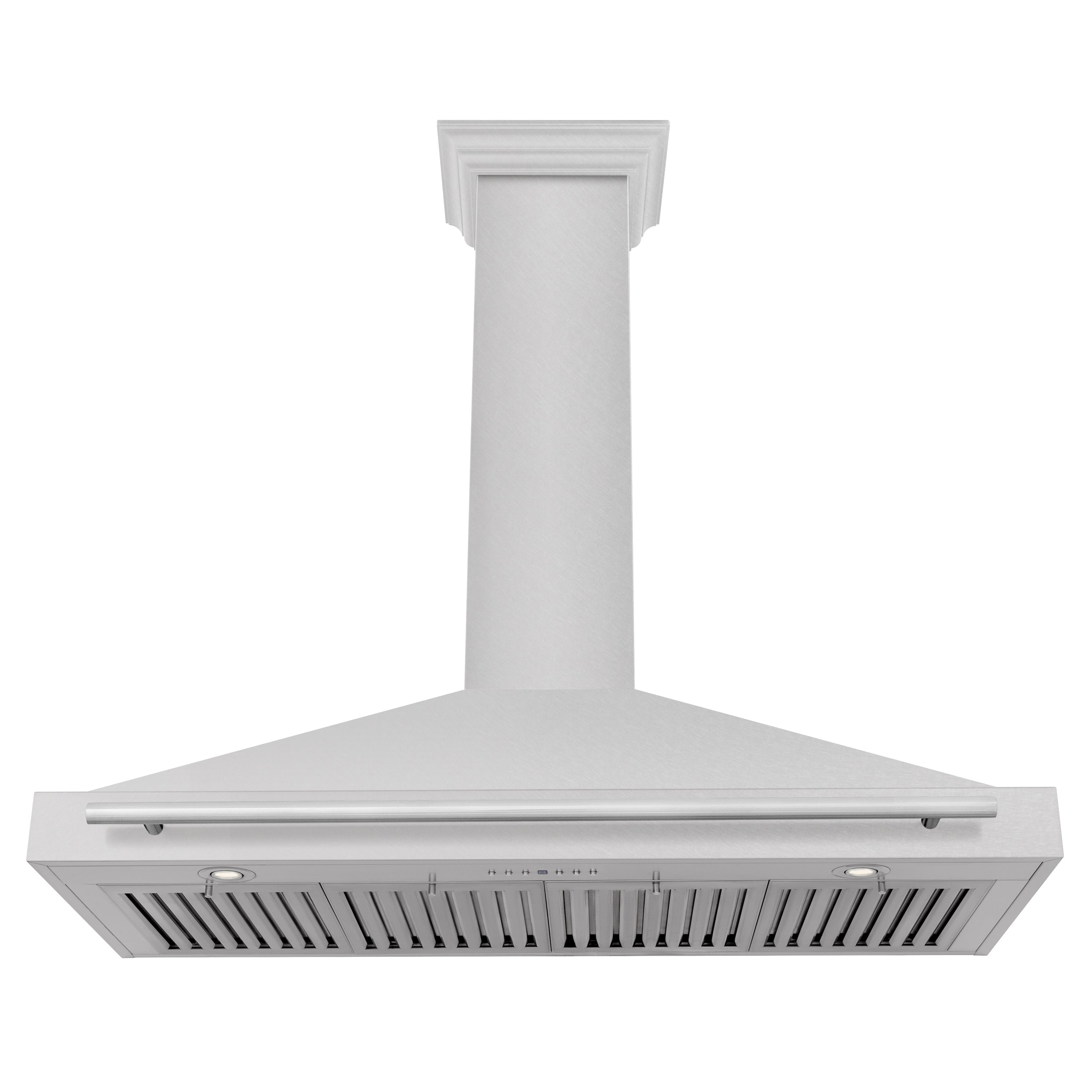 ZLINE 48 Inch Wall Mount Range Hood Convertible Satin Stainless Steel 400 CFM Stainless Steel Handle (KB4SNX-48)