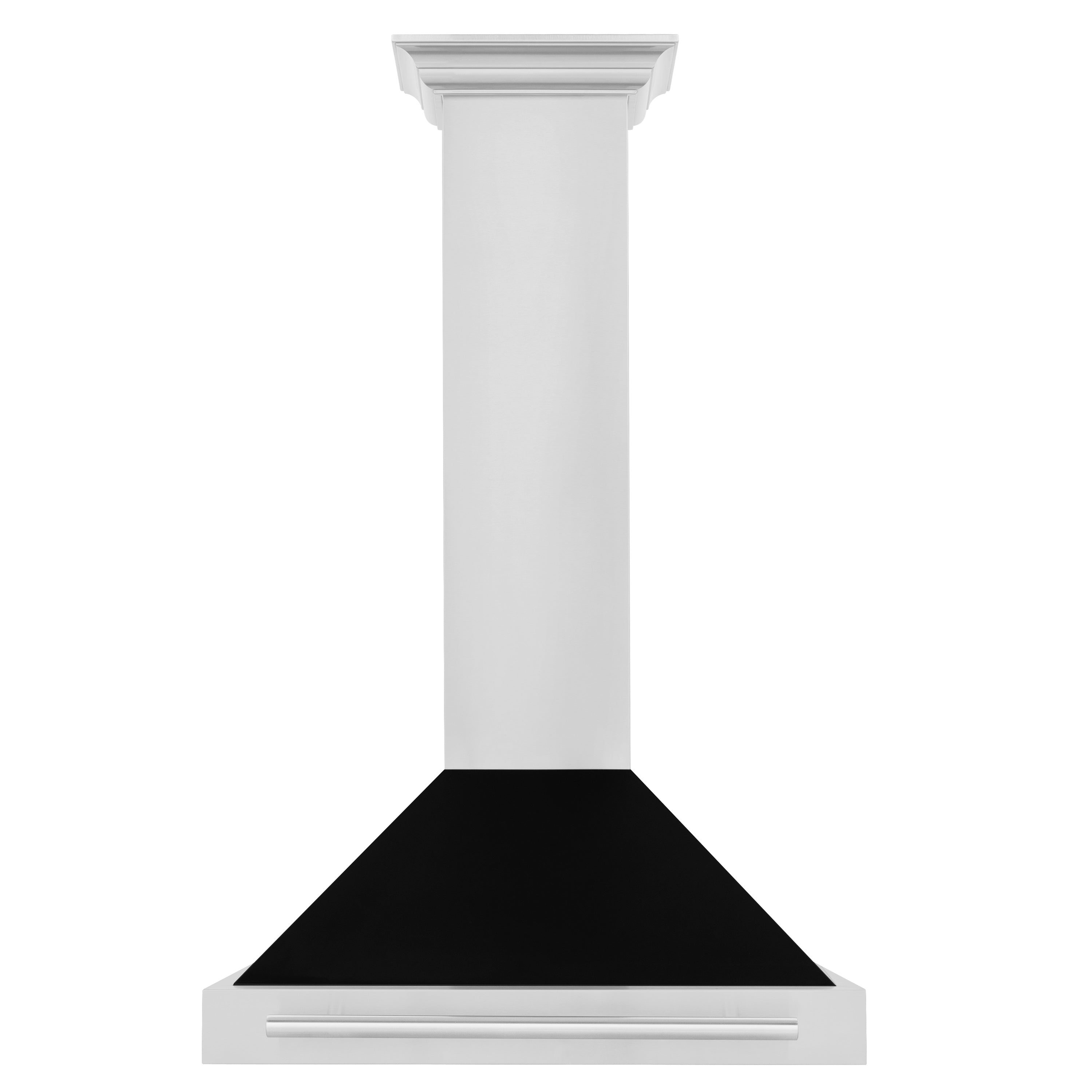 ZLINE 30 in. Wall Mount Range Hood Stainless Steel Black Matte Shell 4-Speed 400 CFM (KB4STX-BLM-30)