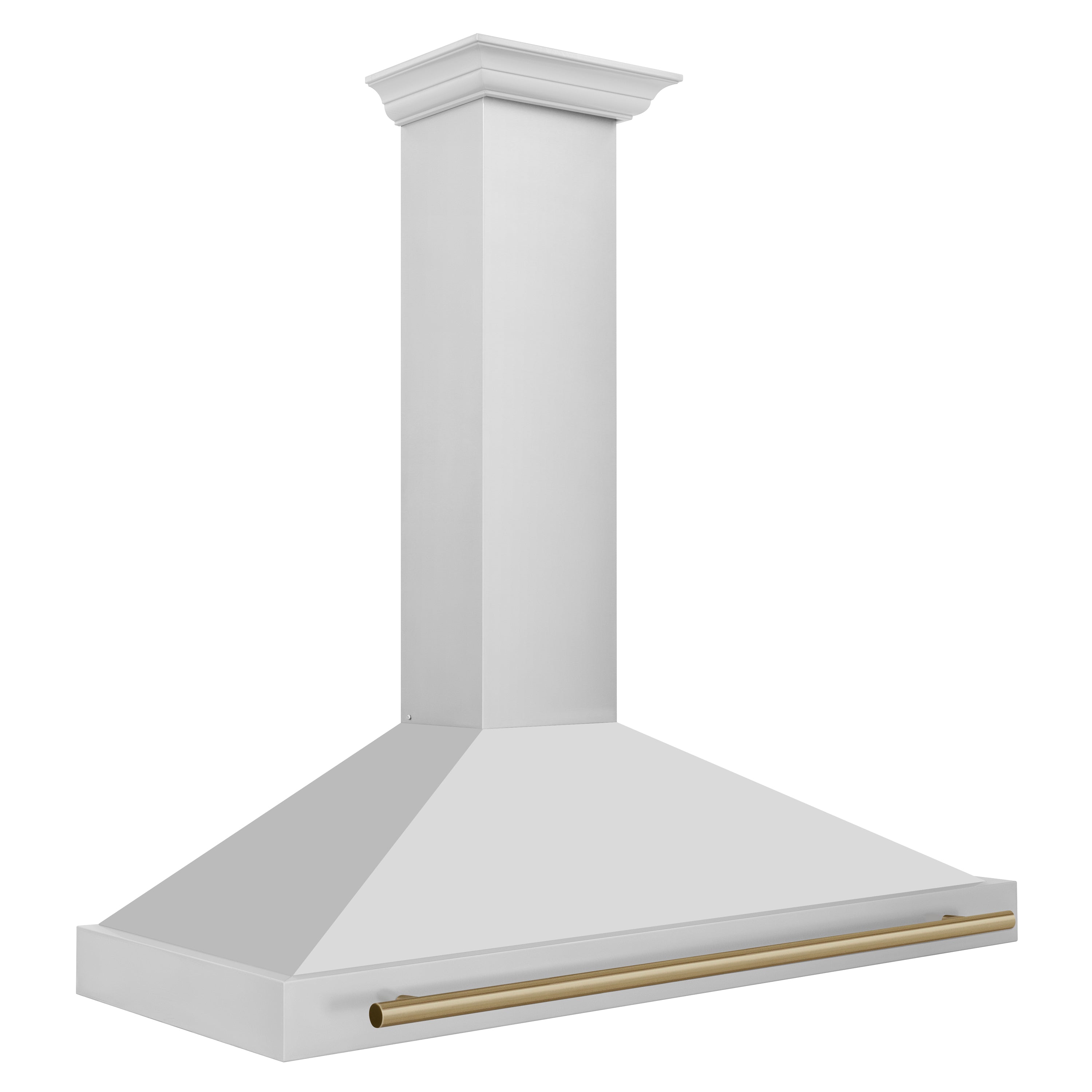 ZLINE 48-Inch Wall Mount Range Hood Stainless Steel Champagne Bronze Handle Autograph Edition (KB4STZ-48-CB)