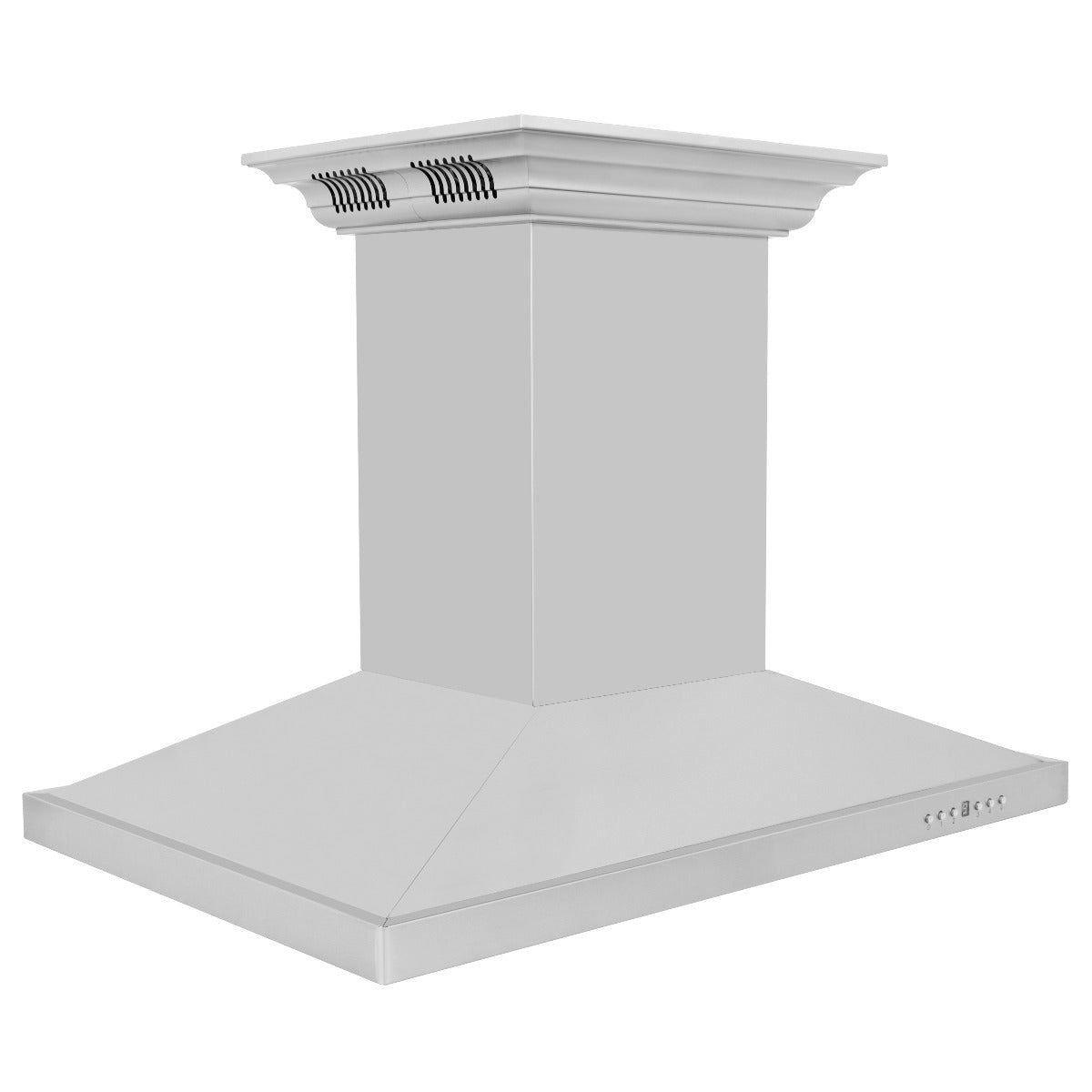 ZLINE 48 in. Island Mount Range Hood with Bluetooth Speakers, Stainless Steel, 400 CFM (GL2iCRN-BT-48)