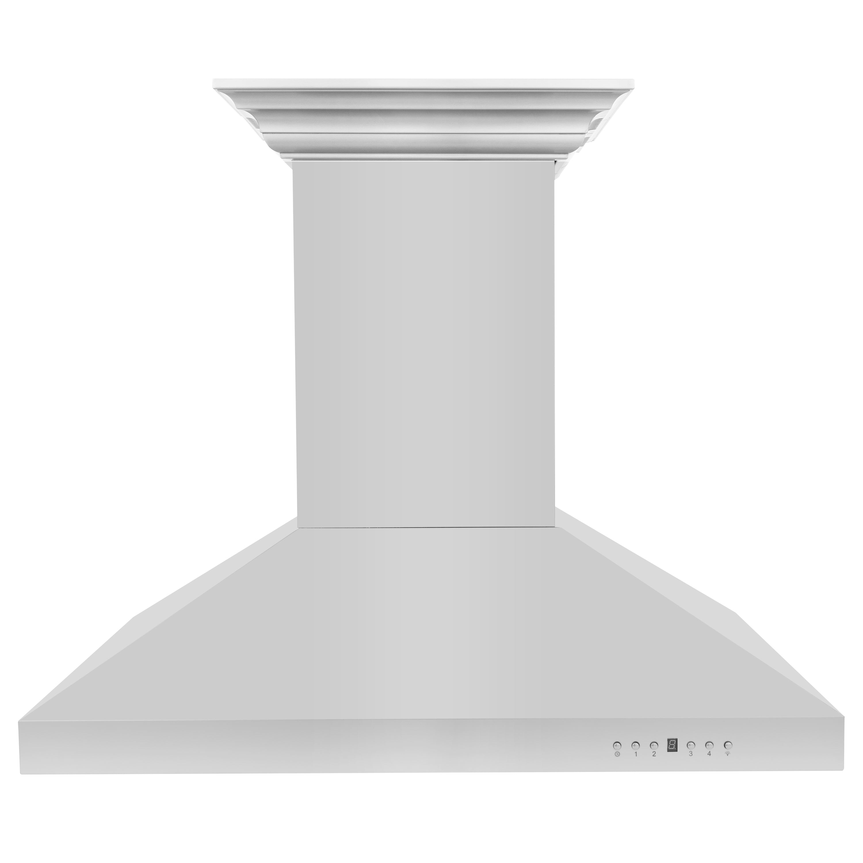 ZLINE 36" Island Mount Range Hood 400 CFM Stainless Steel CrownSound Bluetooth Speakers (KL3iCRN-BT-36)