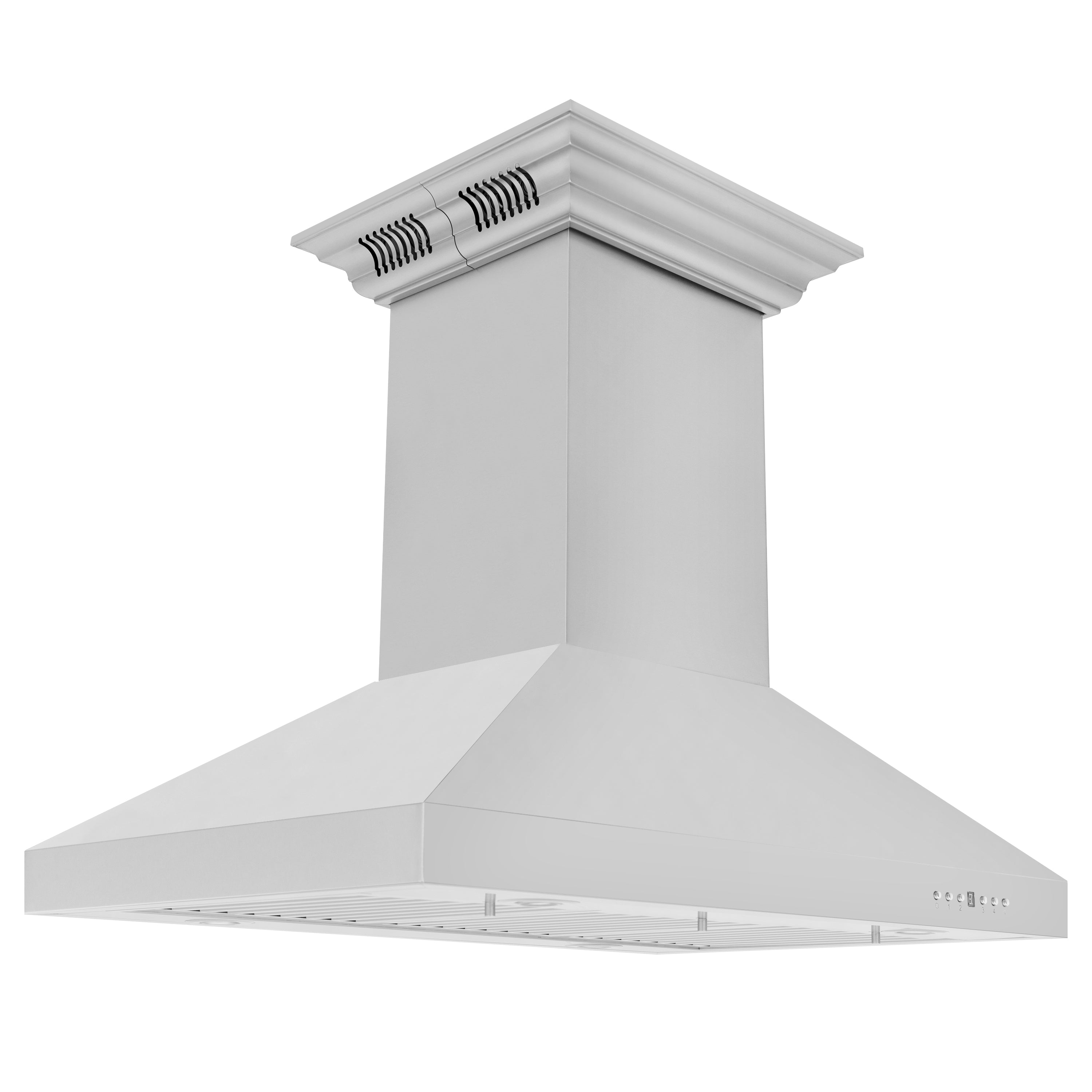 ZLINE 36" Island Mount Range Hood 400 CFM Stainless Steel CrownSound Bluetooth Speakers (KL3iCRN-BT-36)