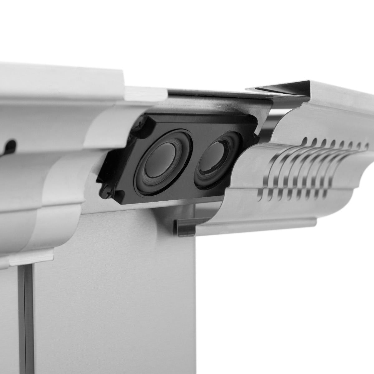 ZLINE 48 in. Island Mount Range Hood 400 CFM Stainless Steel Bluetooth CrownSound Speakers (KE2iCRN-BT-48)