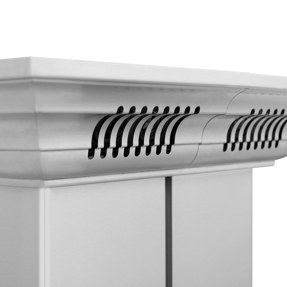 ZLINE 48 in. Island Mount Range Hood 400 CFM Stainless Steel Bluetooth CrownSound Speakers (KE2iCRN-BT-48)