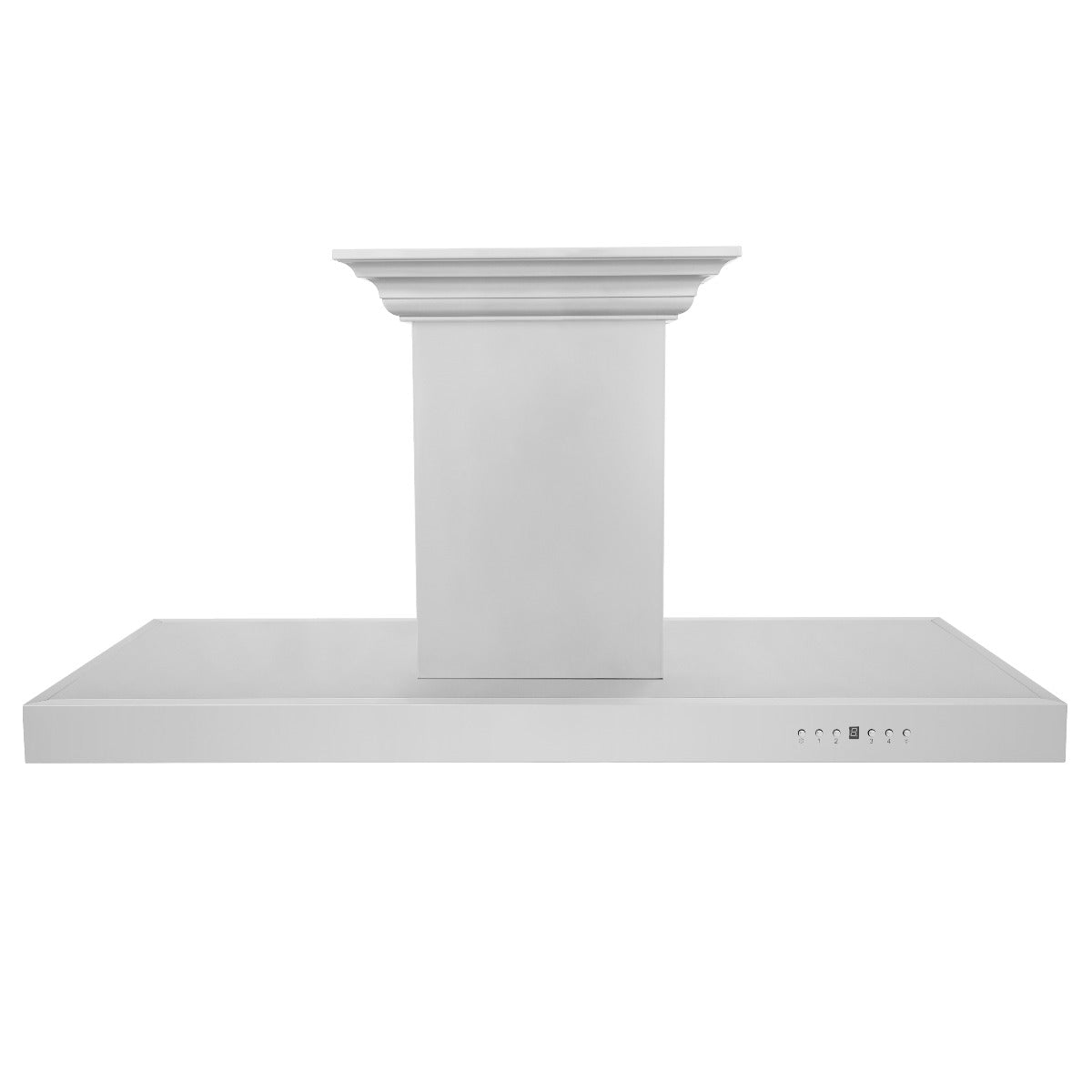 ZLINE 48 in. Island Mount Range Hood 400 CFM Stainless Steel Bluetooth CrownSound Speakers (KE2iCRN-BT-48)