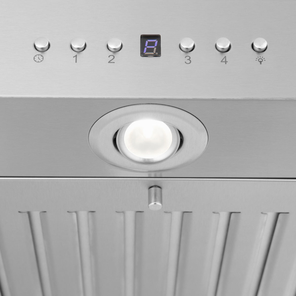ZLINE 48 in. Island Mount Range Hood 400 CFM Stainless Steel Bluetooth CrownSound Speakers (KE2iCRN-BT-48)