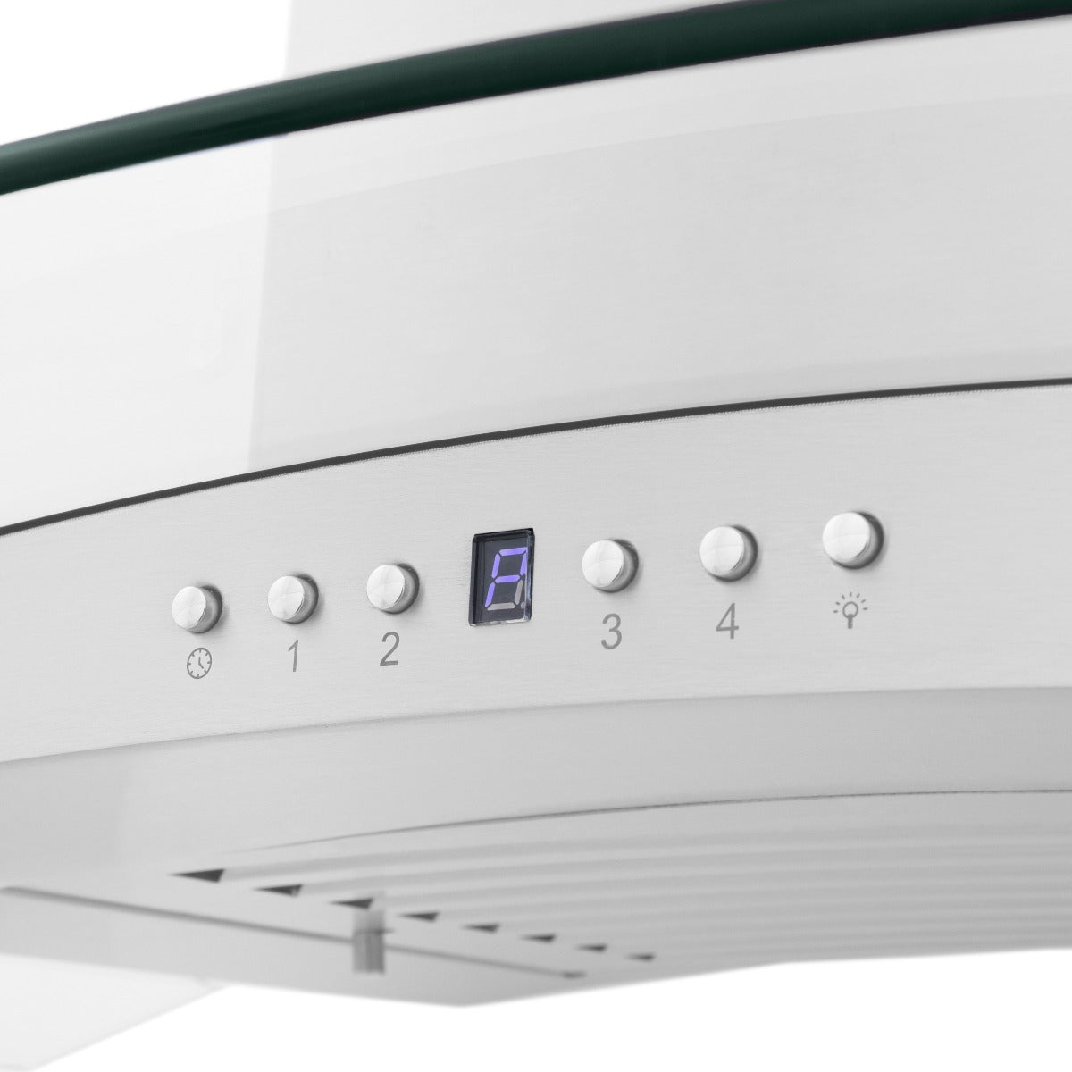 ZLINE 36 in Wall Mount Range Hood Convertible Vent Stainless Steel & Glass 4-Speed 700 CFM (KN4-36)