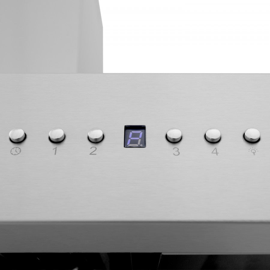 ZLINE 30 in. Wall Mount Range Hood Stainless Steel 400 CFM CrownSound® Bluetooth Speakers (667CRN-BT-30)