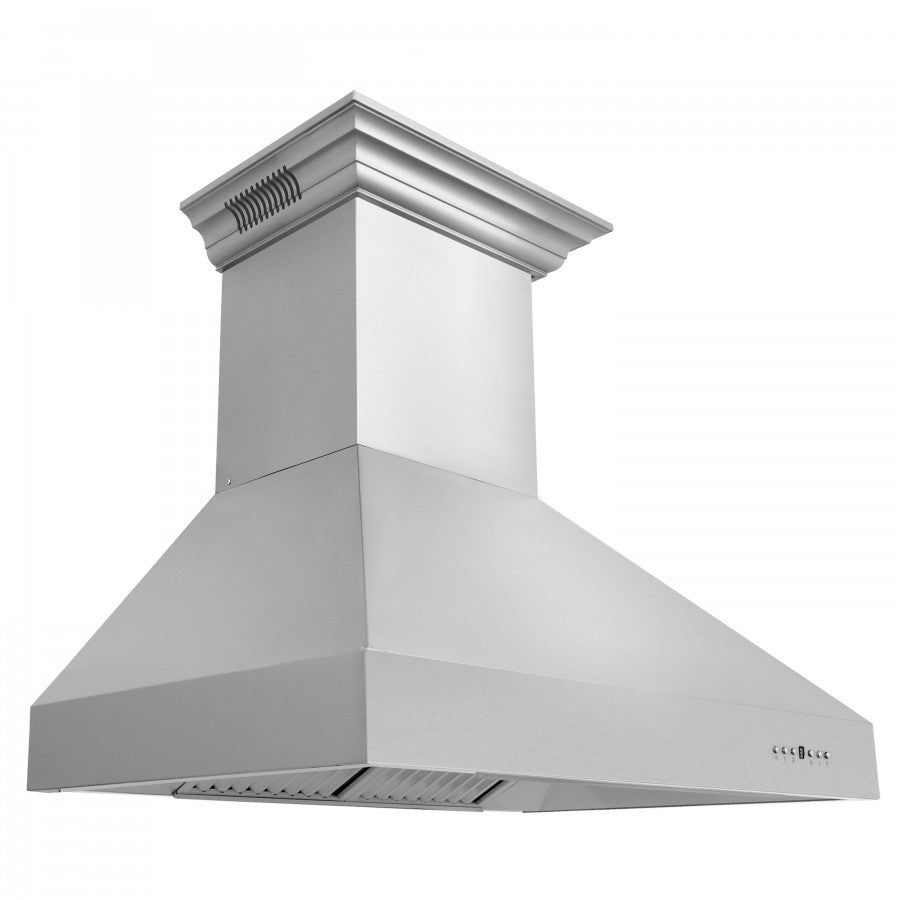 ZLINE 30 in. Wall Mount Range Hood Stainless Steel 400 CFM CrownSound® Bluetooth Speakers (667CRN-BT-30)