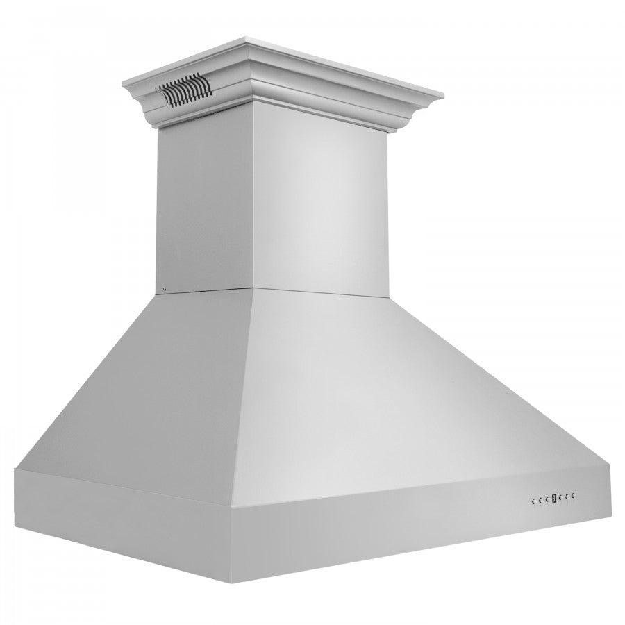 ZLINE 30 in. Wall Mount Range Hood Stainless Steel 400 CFM CrownSound® Bluetooth Speakers (667CRN-BT-30)
