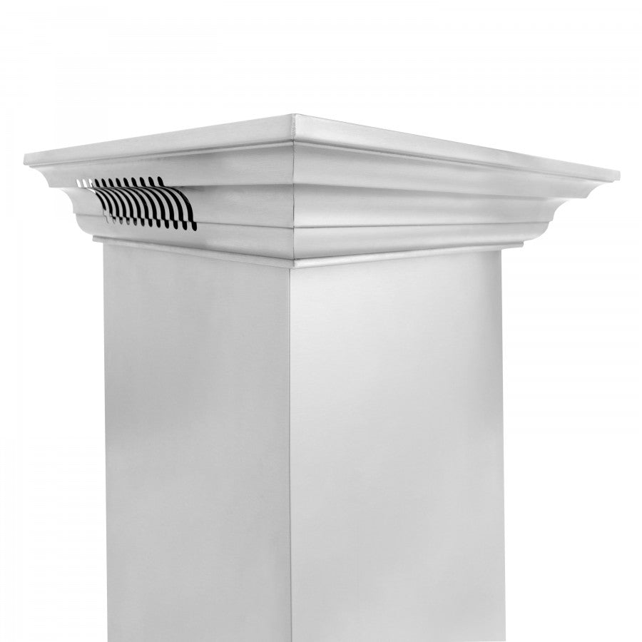 ZLINE 48 in. Wall Mount Range Hood 400 CFM Stainless Steel CrownSound Bluetooth Speakers (697CRN-BT-48)