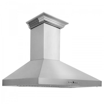 ZLINE 48 in. Wall Mount Range Hood Stainless Steel CrownSound® Bluetooth Speakers 700 CFM (KL3CRN-BT-48)