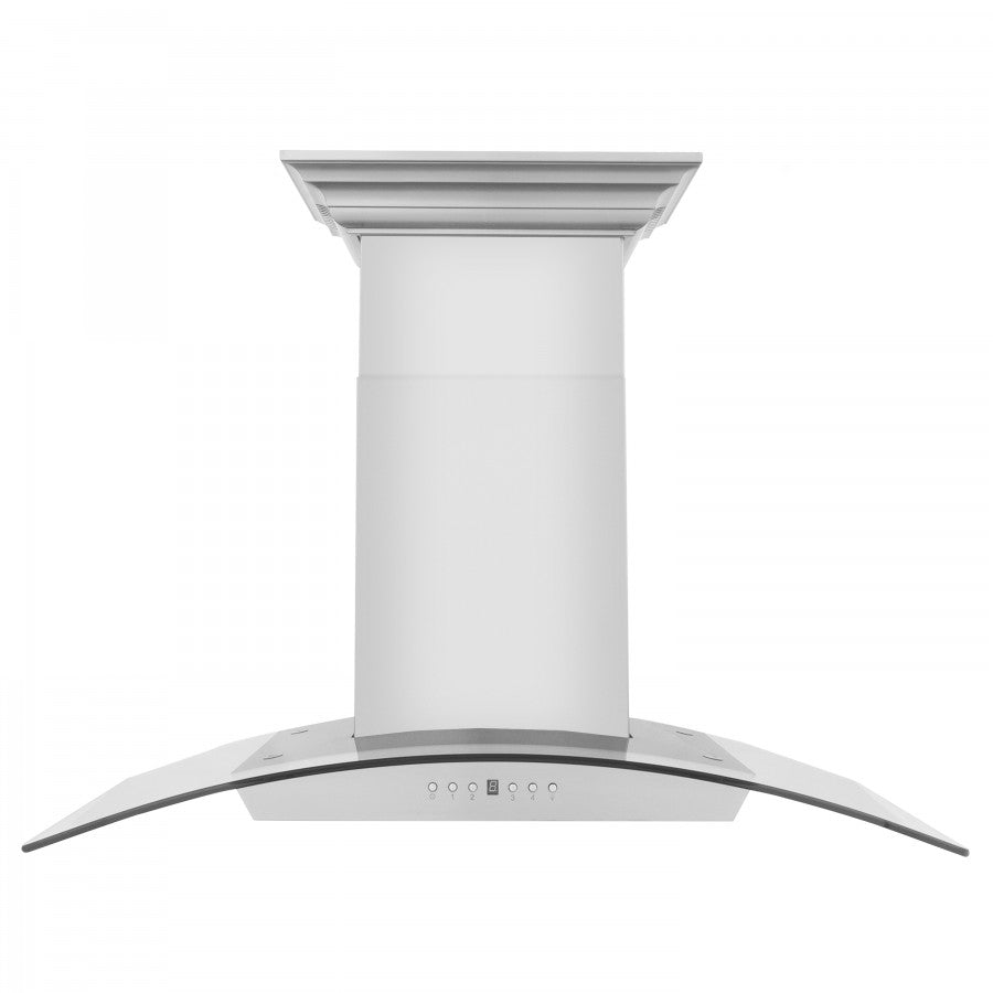 ZLINE 30 in Wall Mount Range Hood Stainless Steel CrownSound Bluetooth Speakers 400 CFM (KZCRN-BT-30)