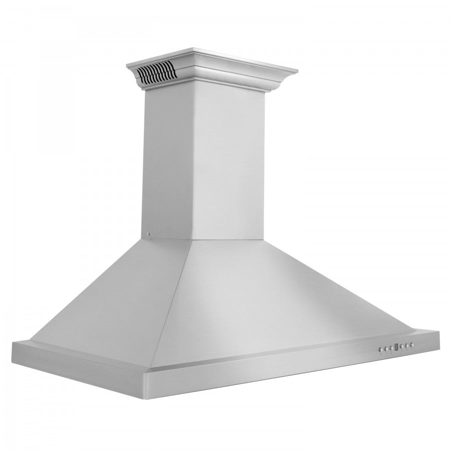ZLINE 42 in. Wall Mount Range Hood Stainless Steel 400 CFM CrownSound Bluetooth Speakers (KL2CRN-BT-42)