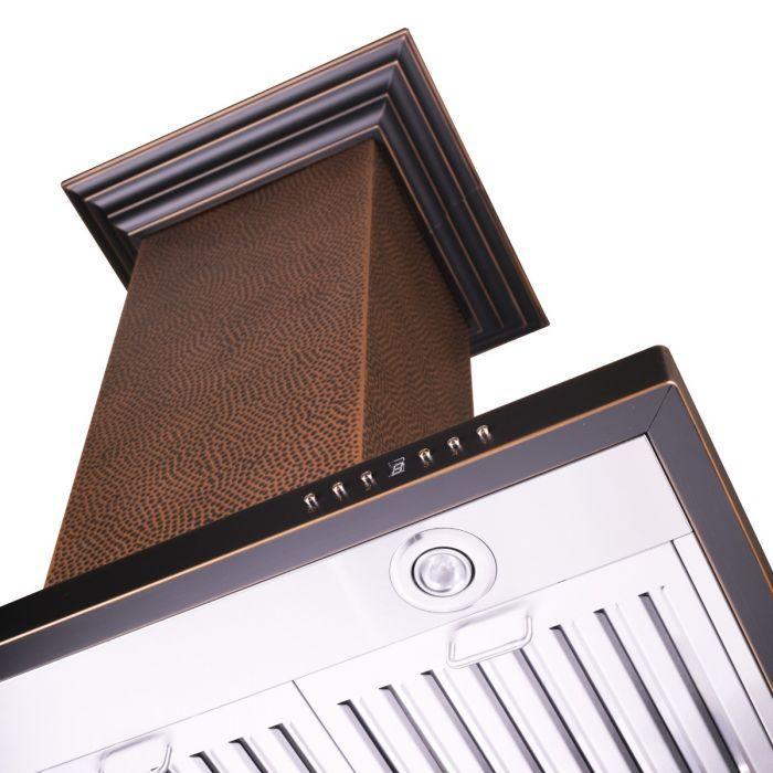 ZLINE 30 in. Island Range Hood, Hand-Hammered Copper Finish, 30 Inch Kitchen Vent Hood (8GL2Hi-30)