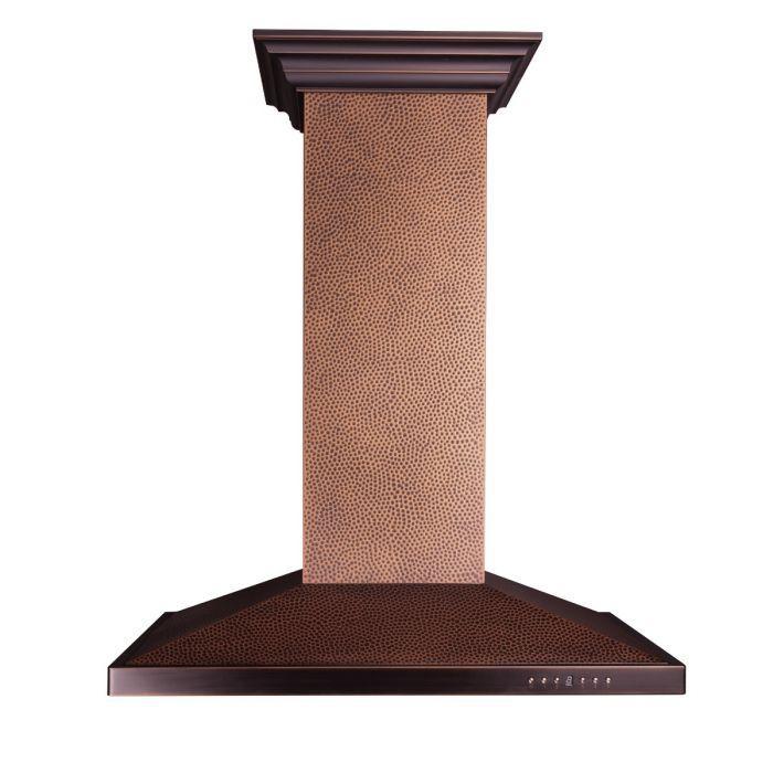 ZLINE 30 in. Island Range Hood, Hand-Hammered Copper Finish, 30 Inch Kitchen Vent Hood (8GL2Hi-30)