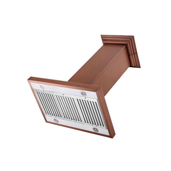 ZLINE 36 in Island Range Hood Copper Finish 4-Speed Fan LED Lighting 400 CFM (8KL3iC-36)
