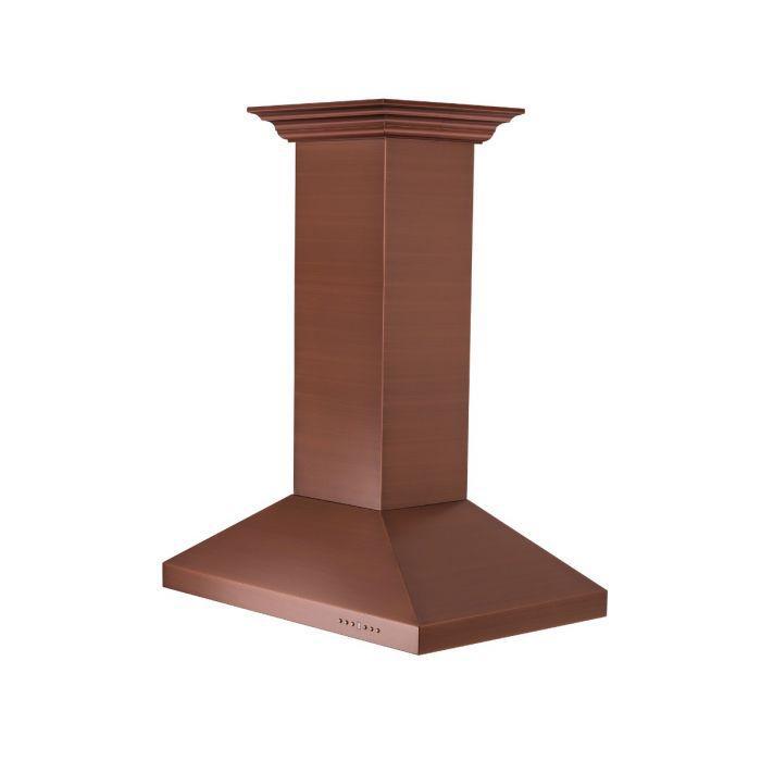 ZLINE 36 in Island Range Hood Copper Finish 4-Speed Fan LED Lighting 400 CFM (8KL3iC-36)
