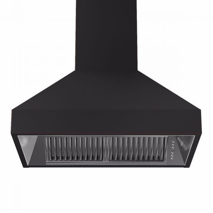 ZLINE 36 in. Wall Mount Range Hood, Oil-Rubbed Bronze Finish, 24 in. Depth (8667B-36)