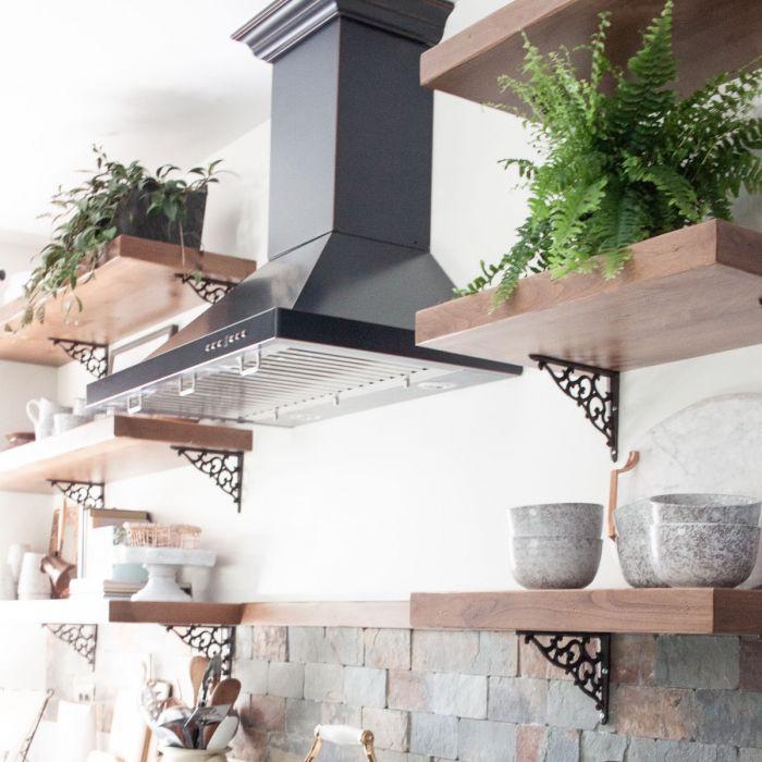 ZLINE 30 in. Wall Mount Range Hood Oil-Rubbed Bronze Finish Ducted Kitchen Ventilation (8KBB-30)