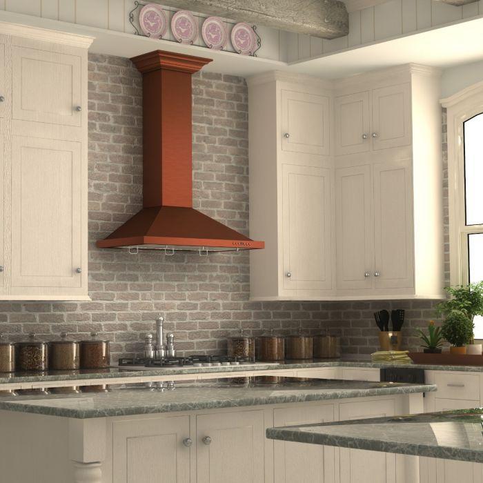 ZLINE 42 in Wall Mount Range Hood Copper Finish 700 CFM (8KBC-42)