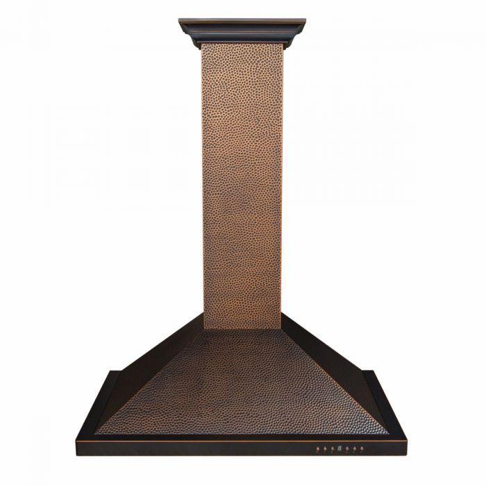 ZLINE 30 in Wall Mount Range Hood Hand-Hammered Copper Finish Stainless Steel 400 CFM (8KBH-30)