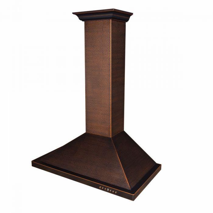 ZLINE 30 in Wall Mount Range Hood Hand-Hammered Copper Finish Stainless Steel 400 CFM (8KBH-30)