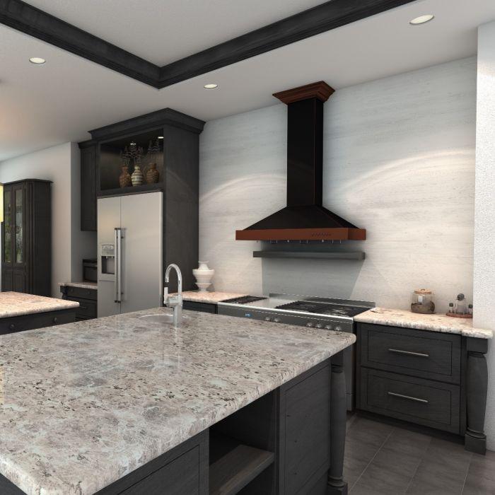 ZLINE 30 Inch Wall Mount Range Hood Oil-Rubbed Bronze Finish 4-Speed Fan LED Lighting (KB2-BCXXX-30)