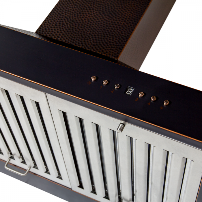 ZLINE 36 in. Wall Mount Range Hood Hand-Hammered Copper Finish 400 CFM KB2-HBXXX-36