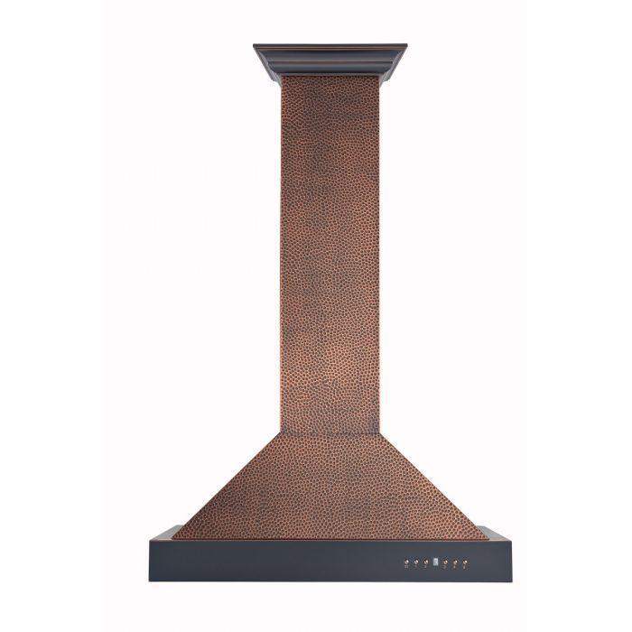 ZLINE 30 in. Wall Mount Range Hood Hand-Hammered Copper Finish 700 CFM (KB2-HBXXX-30)