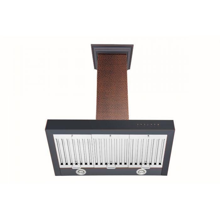 ZLINE 30 in. Wall Mount Range Hood Hand-Hammered Copper Finish 700 CFM (KB2-HBXXX-30)