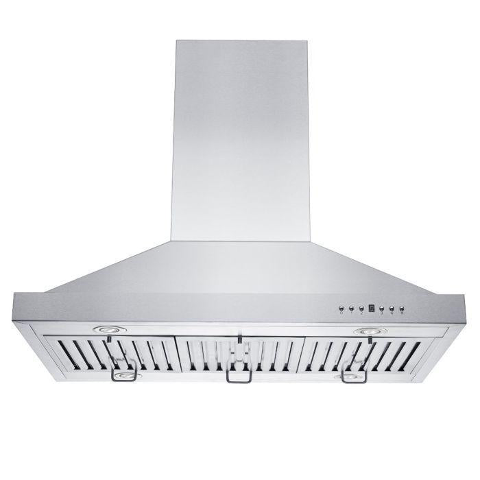 ZLINE 30 in Island Range Hood Stainless Steel 400 CFM LED Lighting Baffle Filters (GL2i-30)