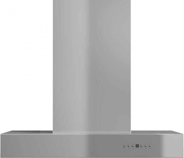 ZLINE 60 in. Island Mount Range Hood, Stainless Steel, Ducted Vent, 4-Speed Fan, LED Lighting (KECOMi-60)