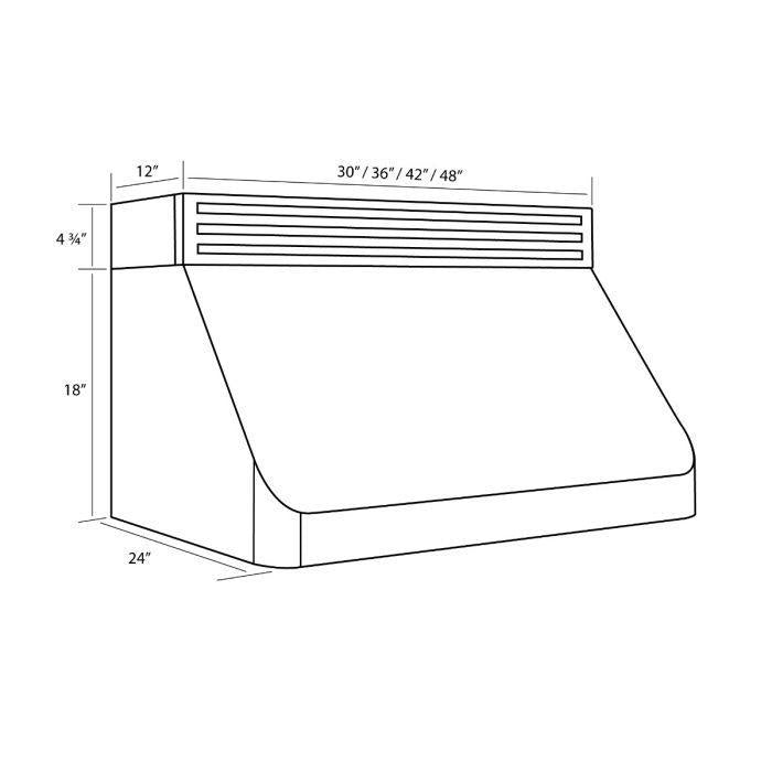 ZLINE 30 in. Under Cabinet Range Hood Stainless Steel Recirculating Ventilation (RK520-30)