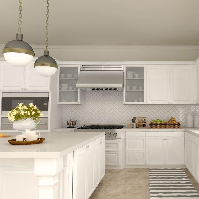 ZLINE Kitchen and Bath 48 in. Under Cabinet Range Hood – Recirculating (Ductless), Stainless Steel, 4-Speed Fan, LED Lighting (RK527-48)