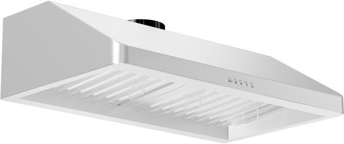 ZLINE 36 in Under Cabinet Range Hood Stainless Steel 400 CFM LED Lighting Baffle Filters (623-36)
