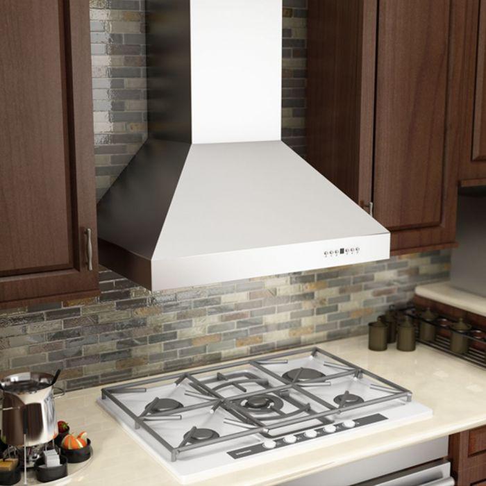 ZLINE 36 in Wall Mount Range Hood Ducted Stainless Steel Professional Ventilation 667-36