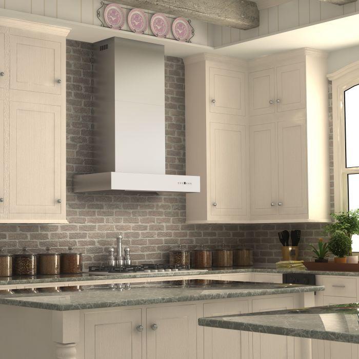 ZLINE 48-Inch Wall Mount Range Hood, Stainless Steel, Ducted Ventilation, KECOM-48