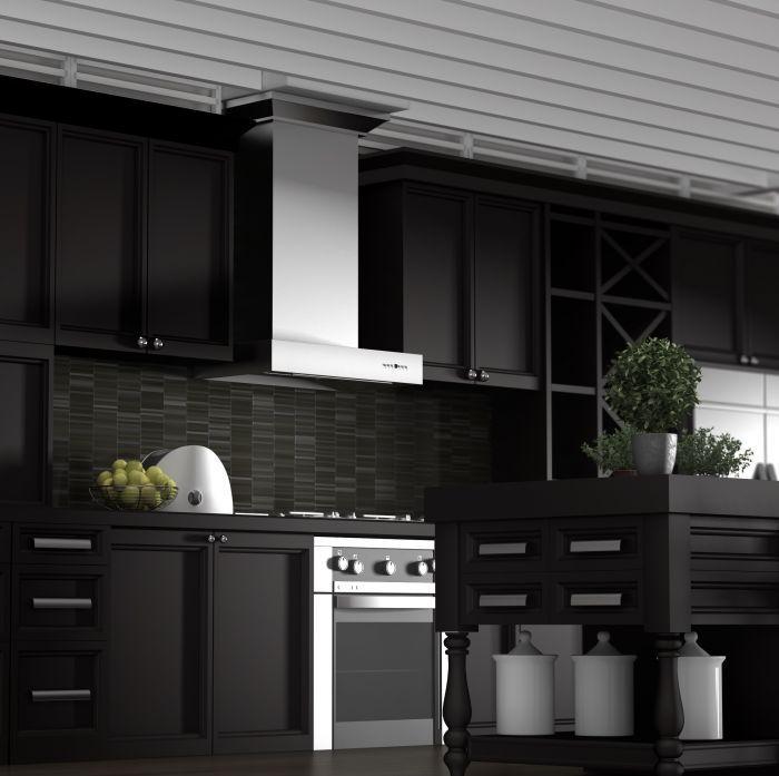 ZLINE 42 Inch Wall Mount Range Hood Ducted Stainless Steel Professional Ventilation (KECOM-42)
