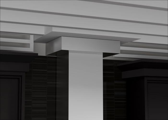ZLINE 48 Inch Wall Mount Range Hood Stainless Steel Convertible Vent Crown Molding (KECRN-48)